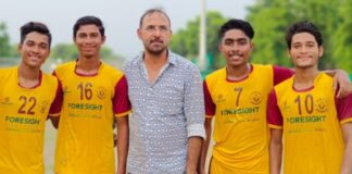 সৌম্যজিতের হ্যাটট্রিক,ইউনাইটেডকে ৫ গোল দিল YMSA