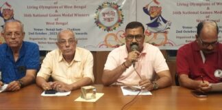 সোমবার বেঙ্গল অলিম্পিক অ্যাসোসিয়েশনের শতবর্ষে অলিম্পিয়ানদের সংবর্ধনা